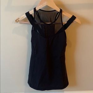 Lululemon Black Mesh Top 4